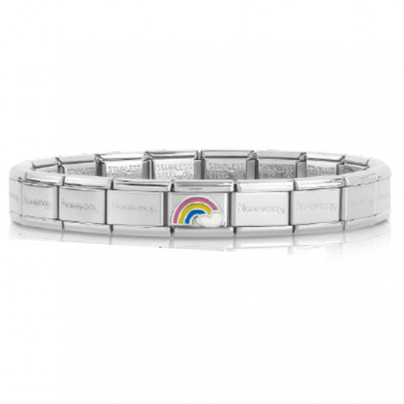 Classic Promo Bracelet In Stainless Steel & St/Silver Rainbow