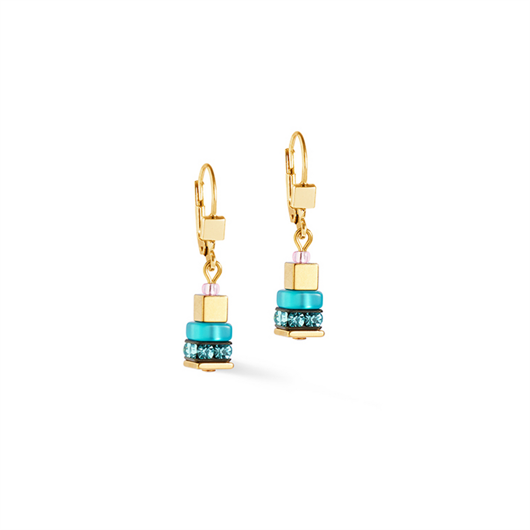 CDL - Blue Polaris & Metallic Hematite Earrings – Gold Vermeil Hooks