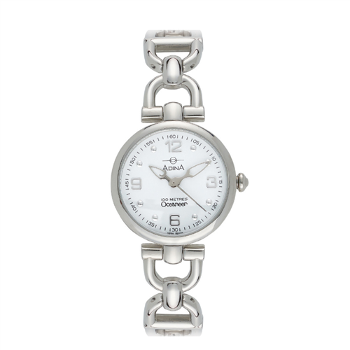 Adina ladies Oceaneer stainless steel domes sapphire glass