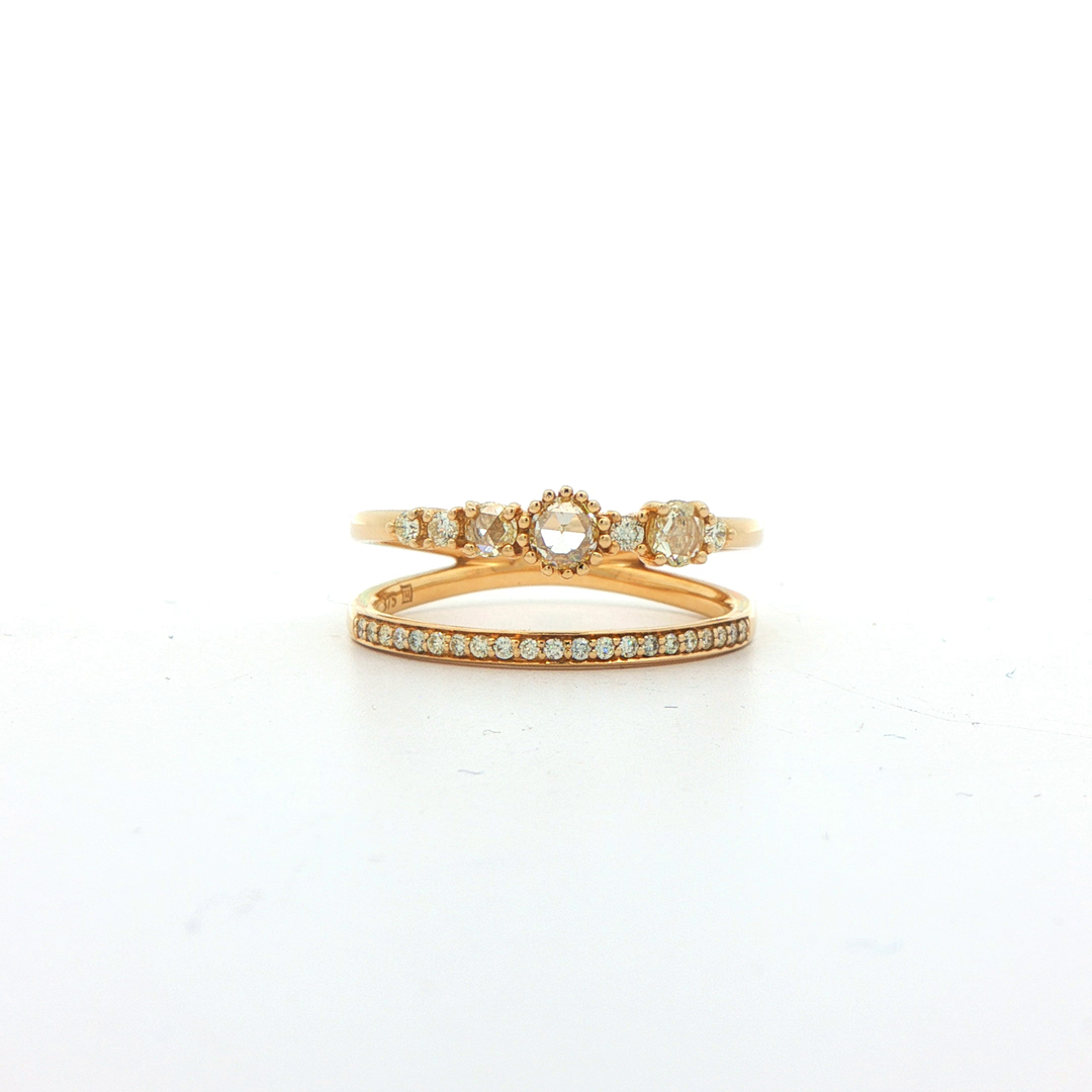 9ct Yellow Gold Diamond Ring