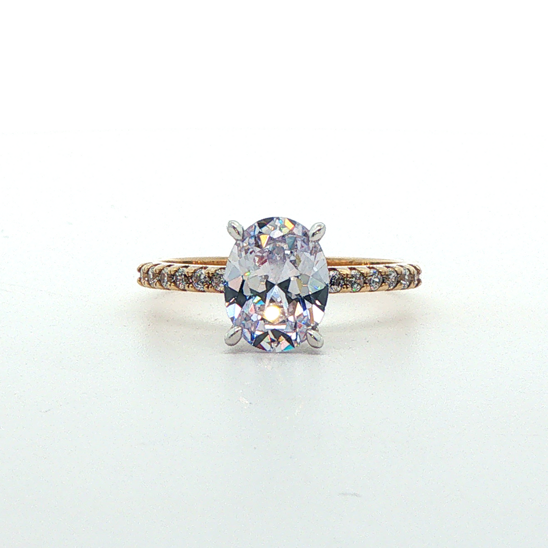 9ct 2t cz engagement ring