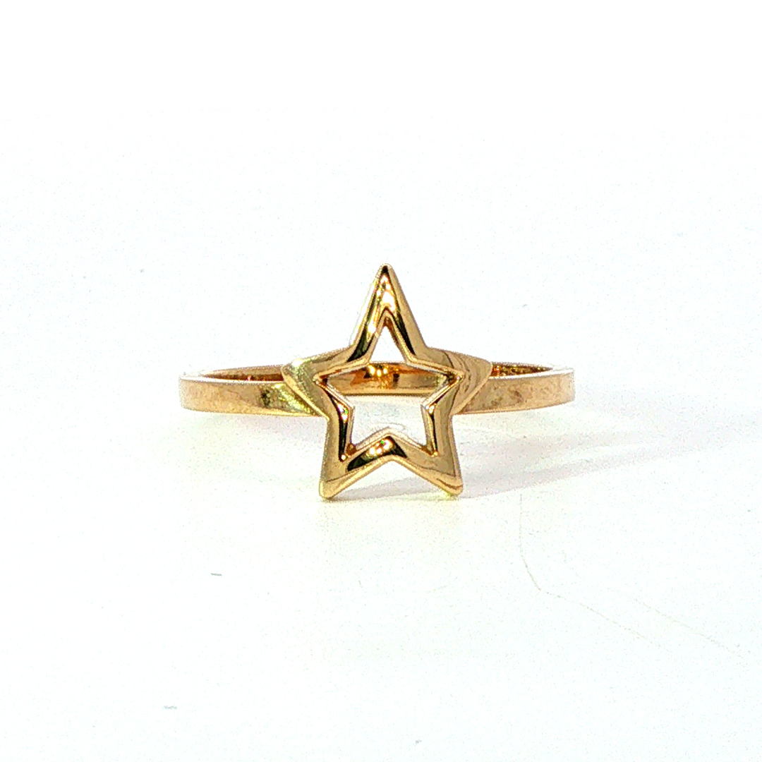 9ct yg star ring