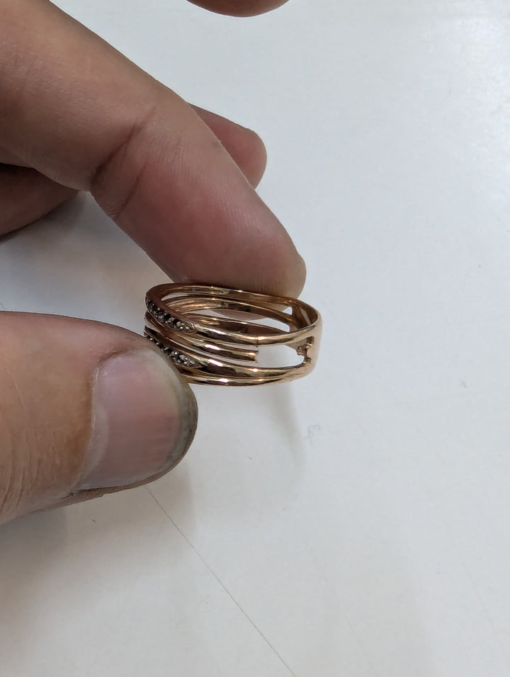 9ct Rose Gold Diamond Ring