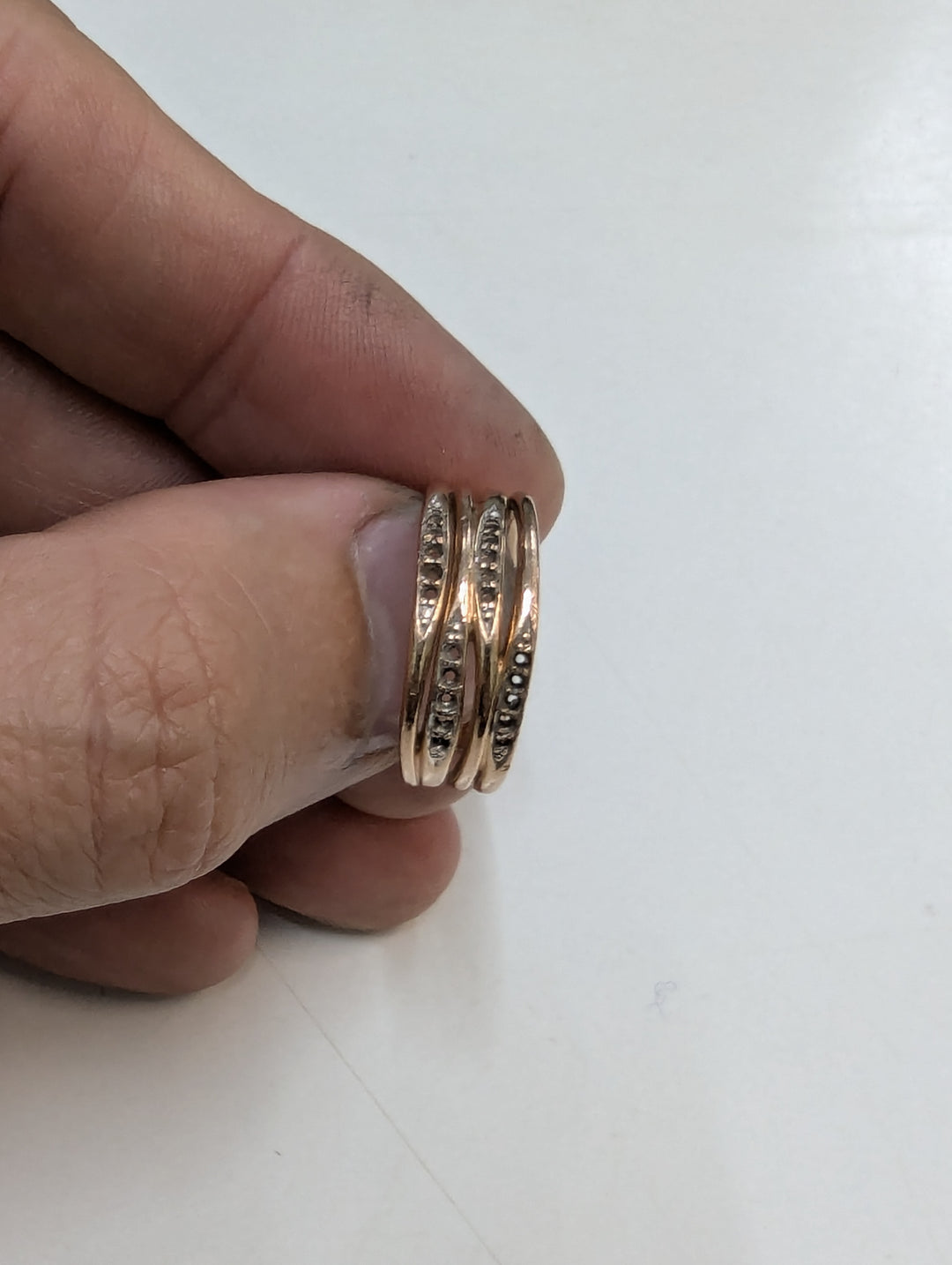 9ct Rose Gold Diamond Ring