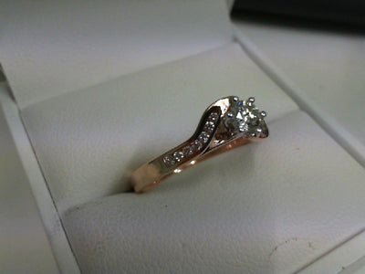 9ct Rose / White Gold Diamond Engagement Ring