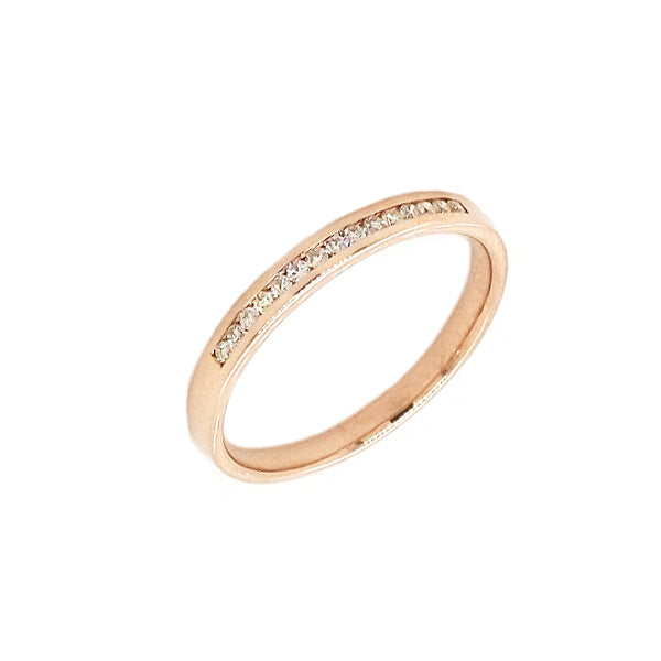 9ct Rose gold Diamond ring. JK Colour, SI3 Clarity