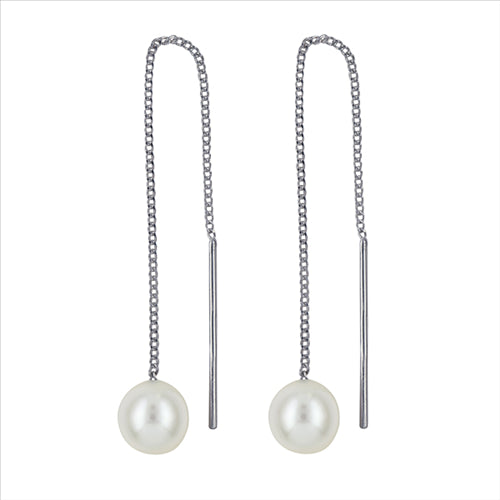 Sterling Silver Pearl thread Earrings