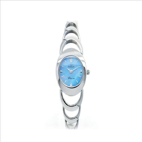 Adina Flaire Ladies Stainless Steel Blue MOP dial