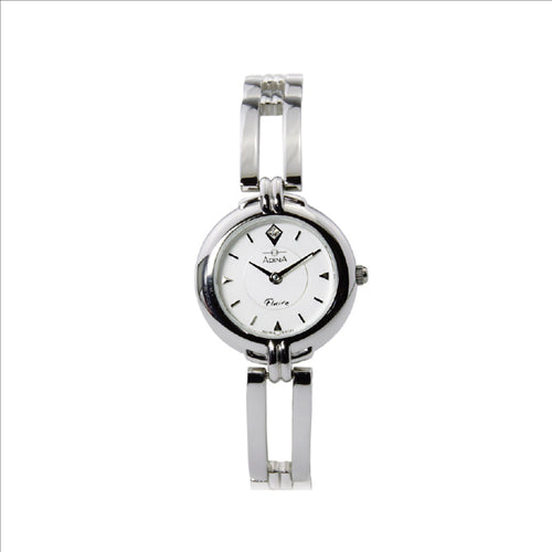 Adina Ladies Flaire Stainless Steel, White dial, Sapphire glass.