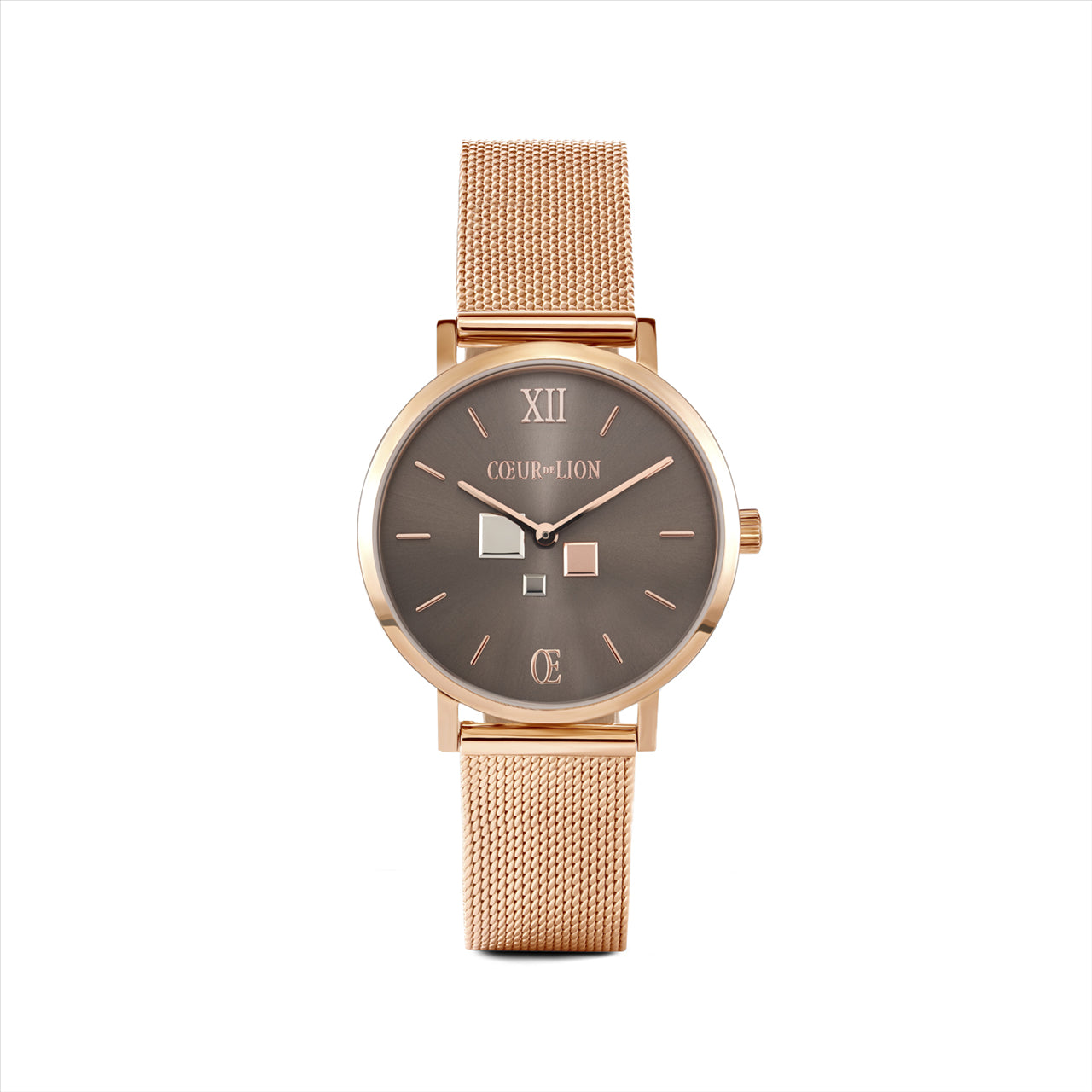 St St Rose Gold Plated Case and Band, Brown Dial Silver / Rose Gold/ Gun Metal Colour Applications