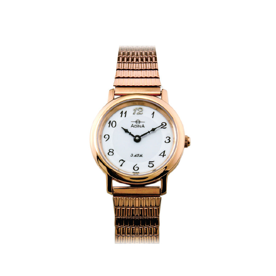 Ladies Adina 30M, Rose Gold White F/F Expanding