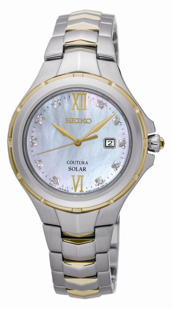 Ladies 2 Tone Solar Seiko Coutura