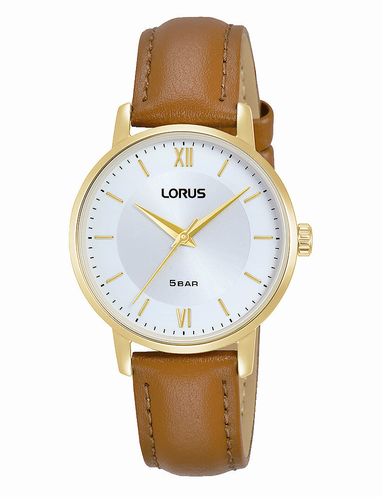 Ladies Lorus Dress Watch, 50m, Brown Band