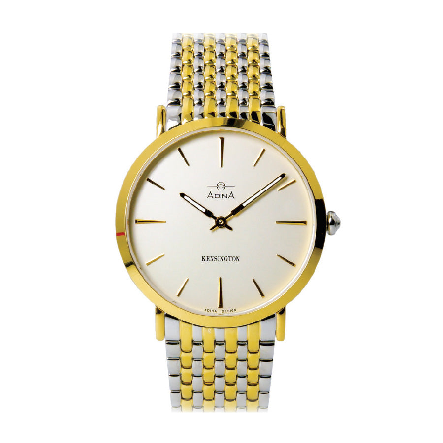 Adina Unisex Kensignton, 2Tone, White Dial