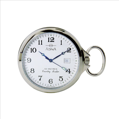 Adina Stainless Steel 50m Country Master Pocket Watch