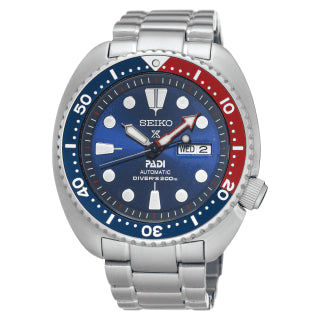 Watch - Seiko gents Stainless steel, Padi 200m Automatic Divers, Day, Date, Blue dial