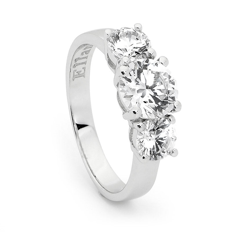 Sterling Silver Rimg withcCubic Zirconias