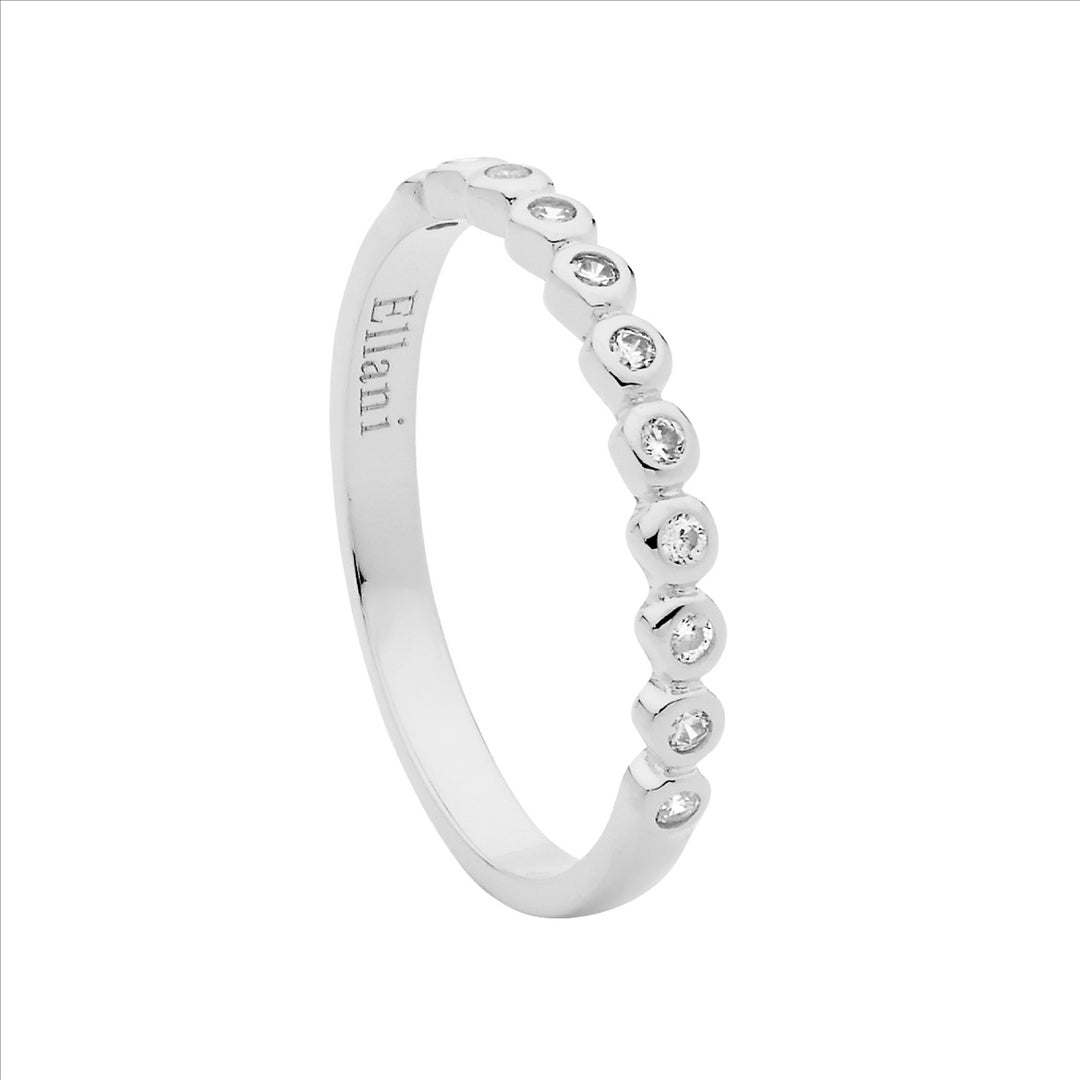 Sterling Silver CZ Bezel Set Ring