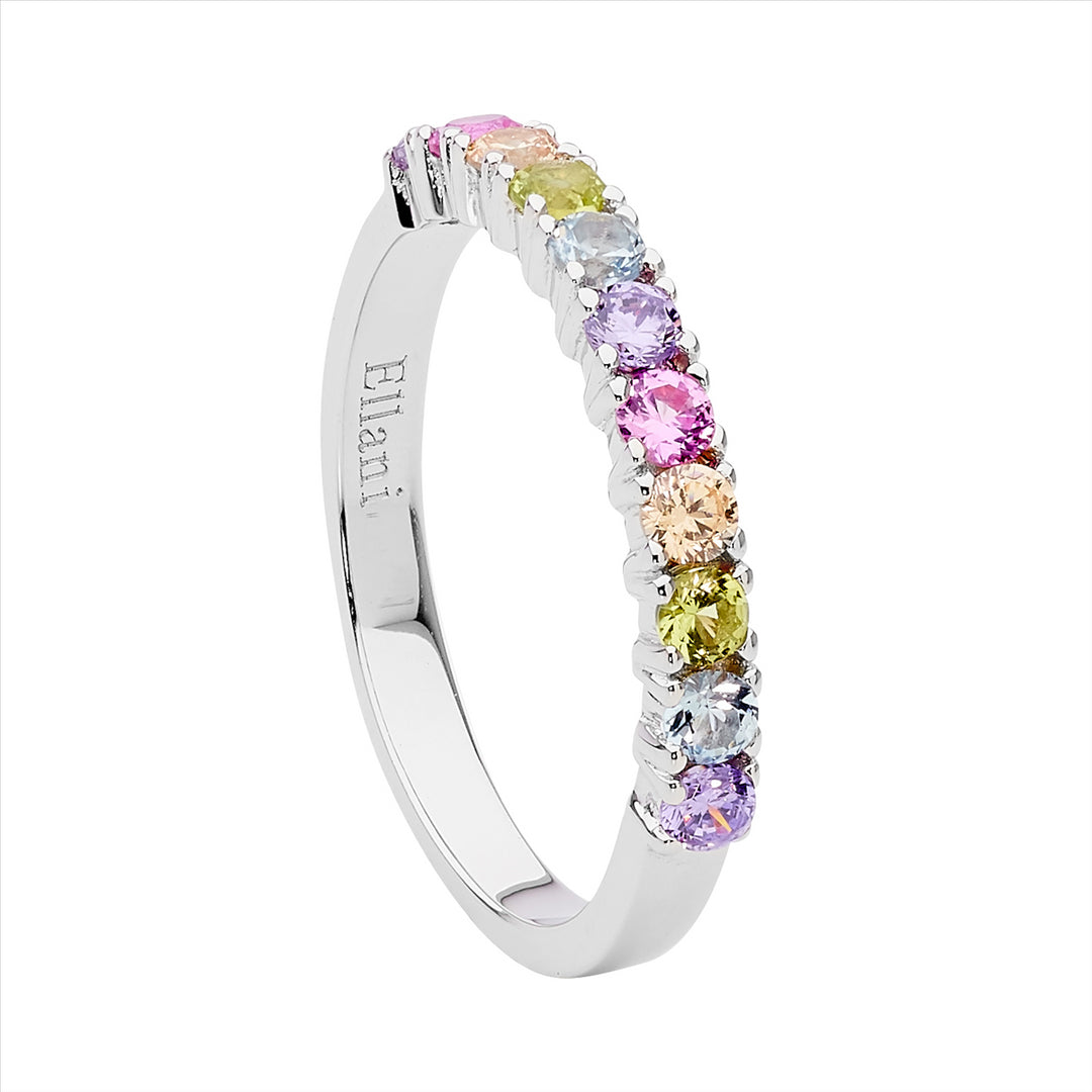 Sterling Silver Pastel Colour CZ Ring