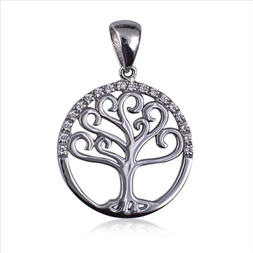 Pendant - Sterling silver Cubic Zirconia Tree of Life