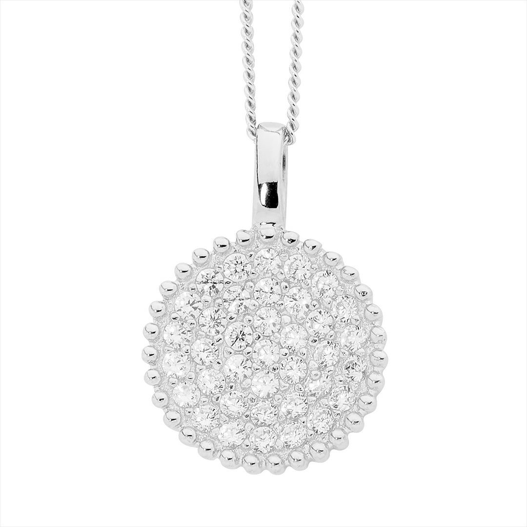 Sterling Silver Round CZ Pendant