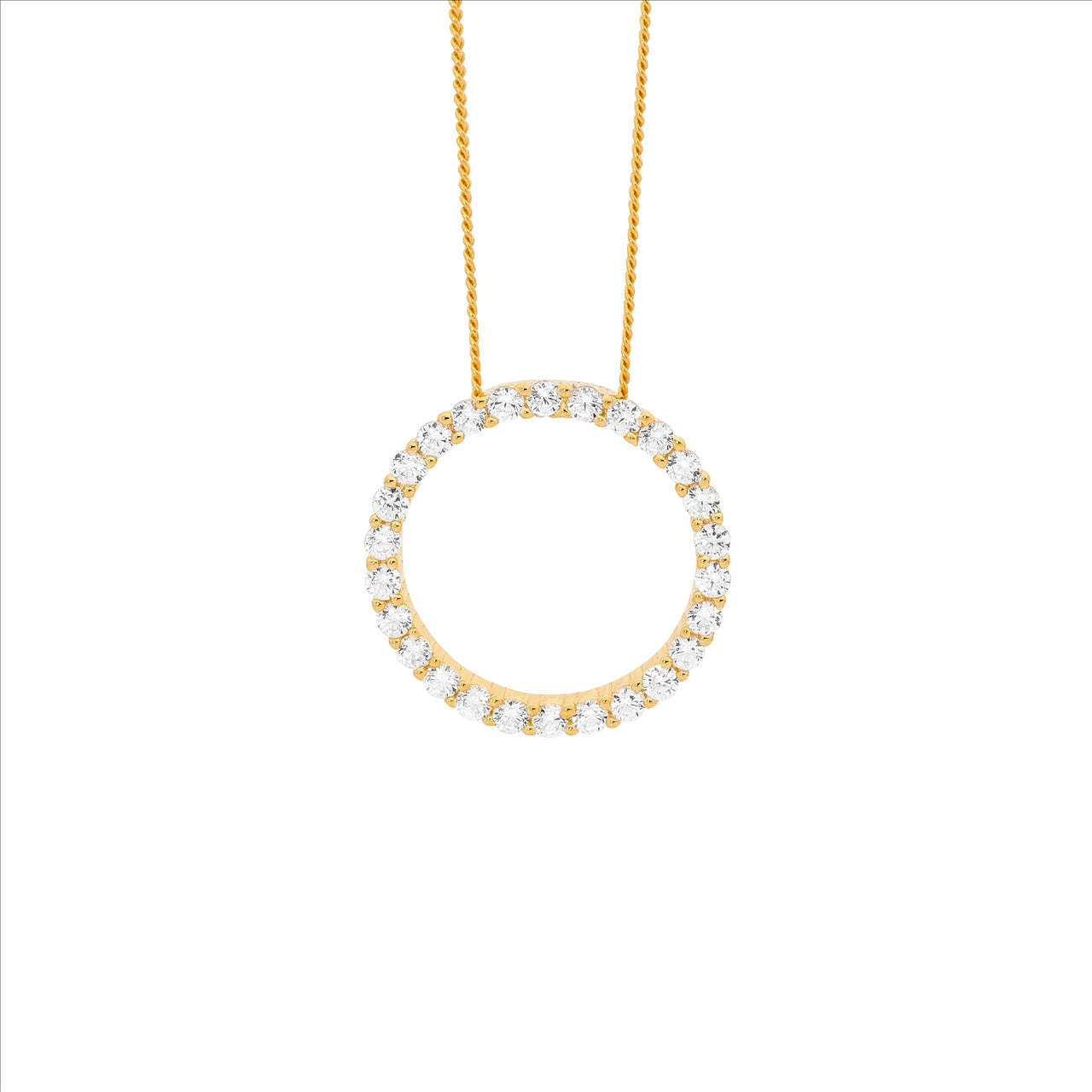 Sterling Silver/Yellow Gold plated set with Cubic Zirconia