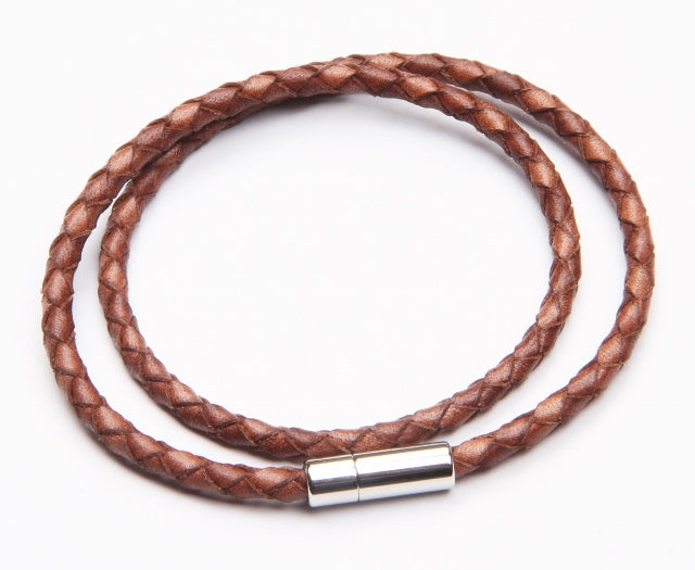 Tan Leather Double Bracelet