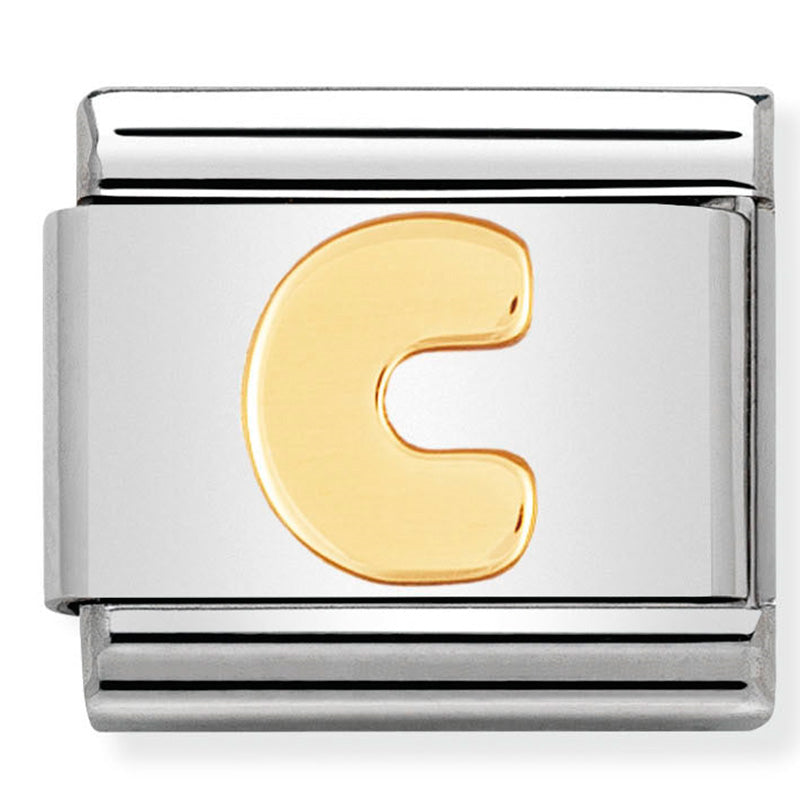 Nomination - Stainless Steel & 18ct Gold Letter C