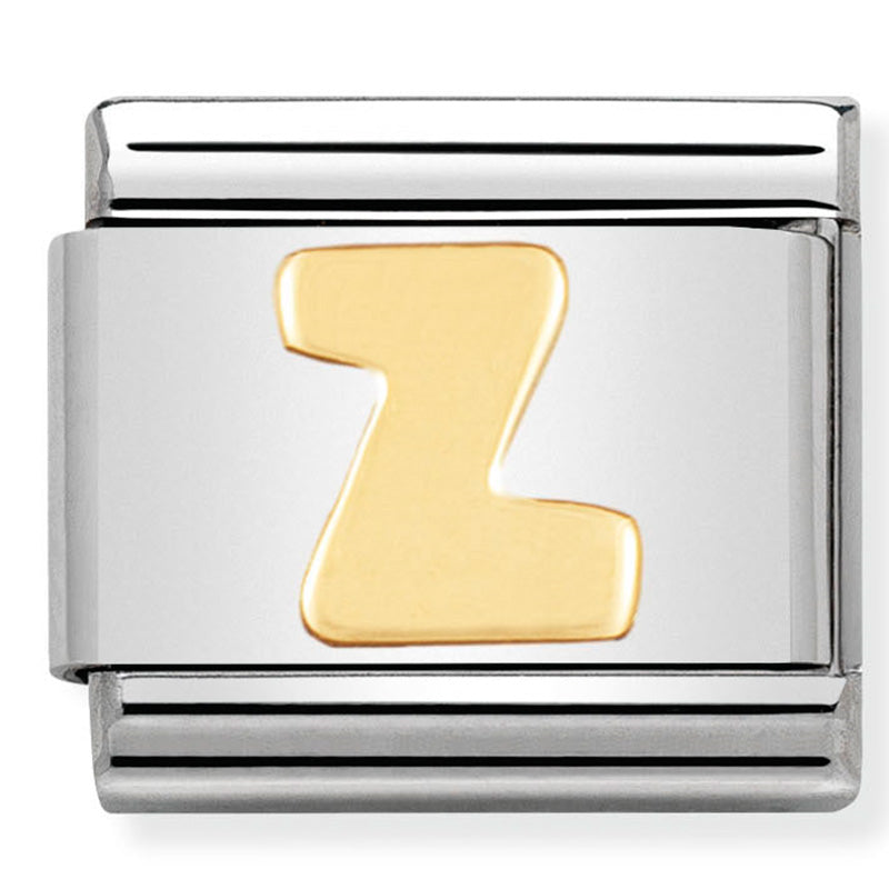 Nomination - Stainless Steel & 18ct Gold Letter Z