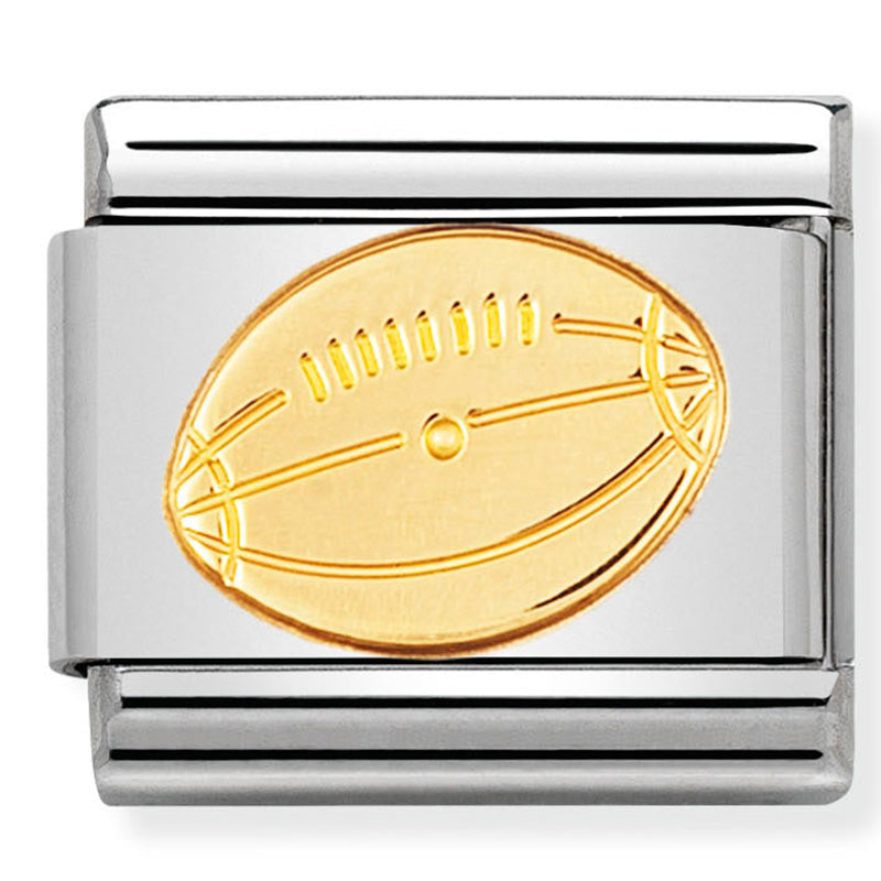 Nomination Sports - Stainless Steel & 18ct Gold Americn Football