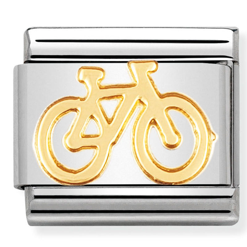 Nomination - Stainless Steel & 18ct Gold Bike