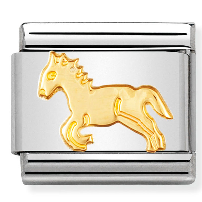 Nomination - Stainless Steel & 18ct Gold Horse