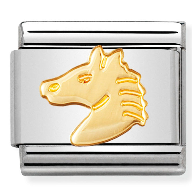 Nomination - Stainless Steel & 18ct Gold Horses Head