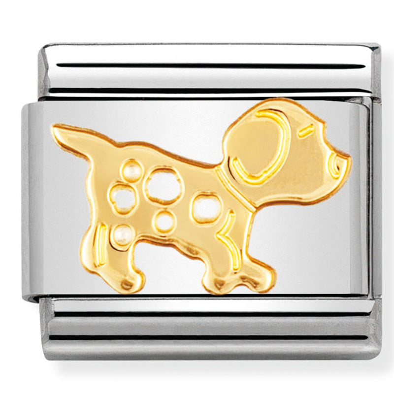 Nomination Animals - Stainless Steel & 18ct Gold Dog