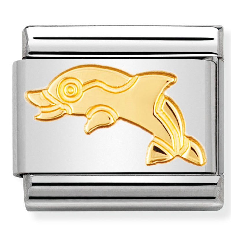 Nomination Animals - Stainless Steel & 18ct Gold Dolphin