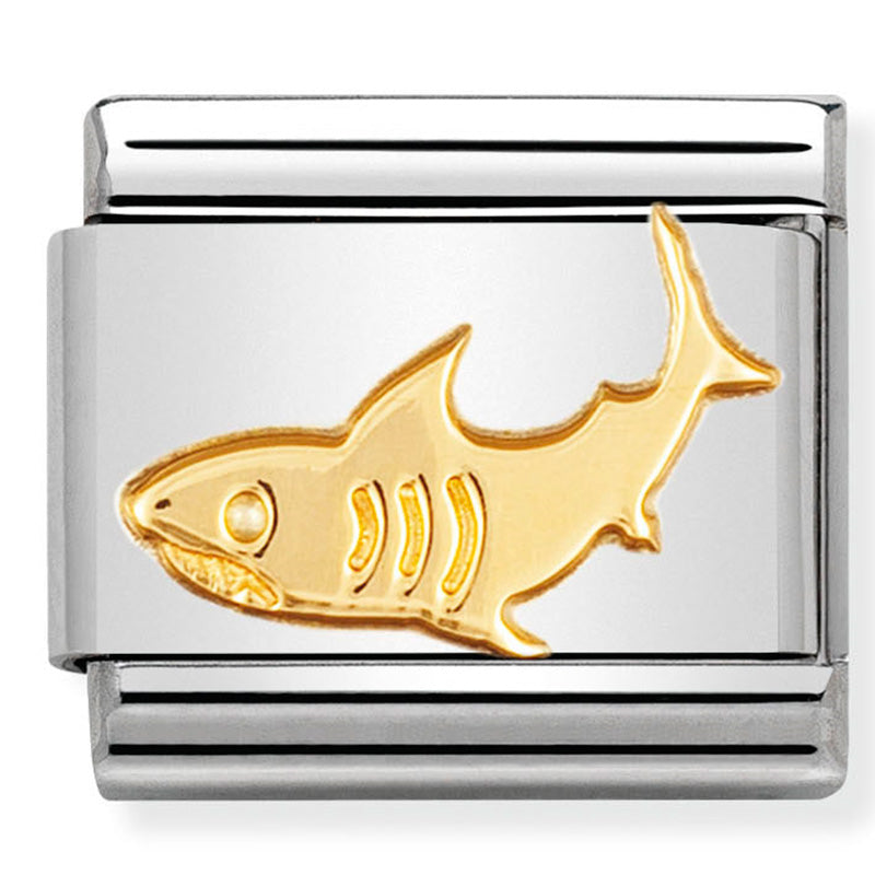 Nomination Animals - Stainless Steel & 18ct Gold Shark