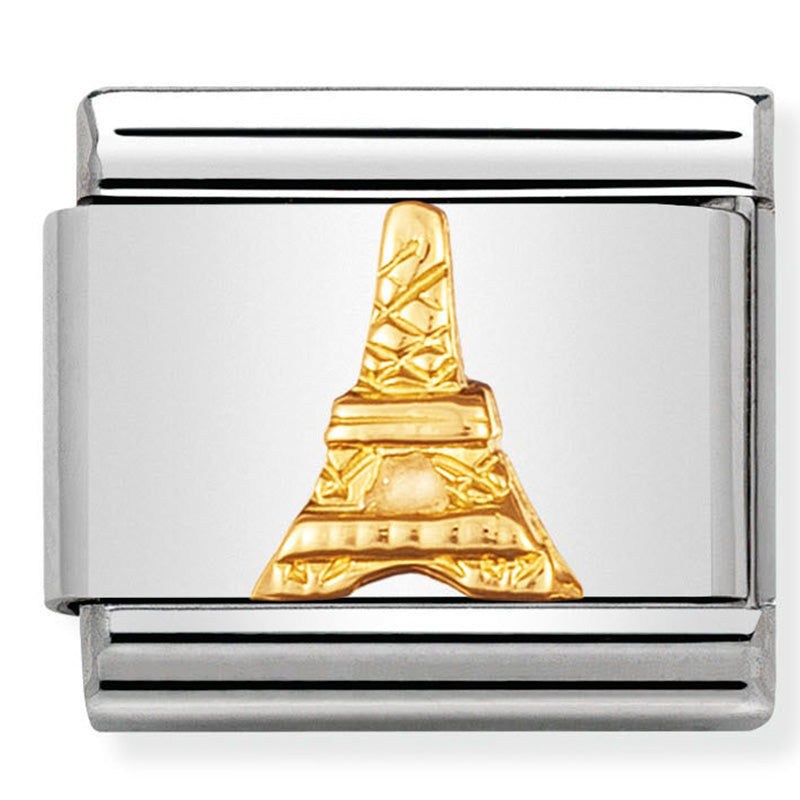 Nomination - Stainless Steel & 18ct Gold Eiffel Tower