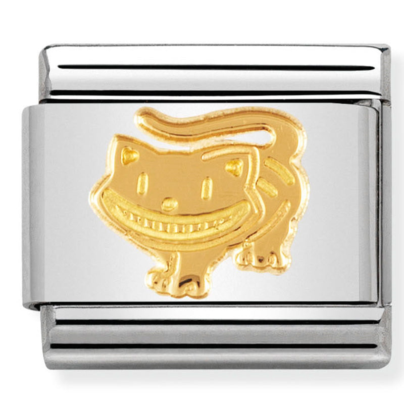 Nomination - Stainless Steel & 18ct Gold Cheshire Cat