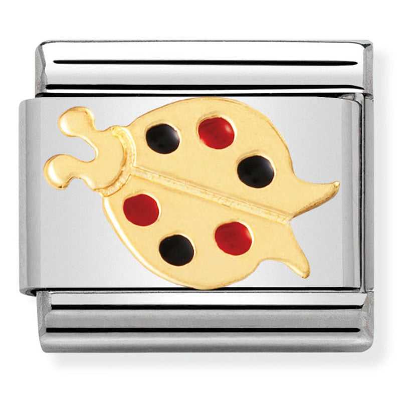 Nomination - Stainless Steel, Enamel & 18ct Gold Ladybird