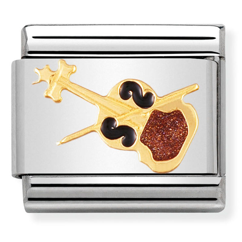 Nomination - classic music st/steel, enamel & 18ct gold (violin)