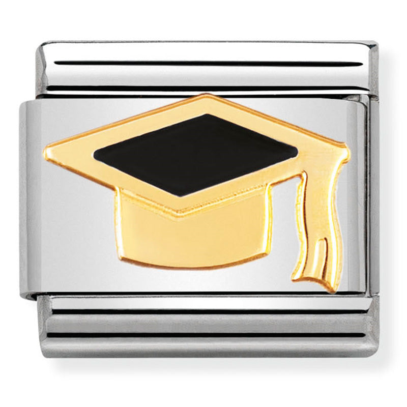 Nomination - Stainless Steel, Enamel & 18ct Gold Graduation Hat