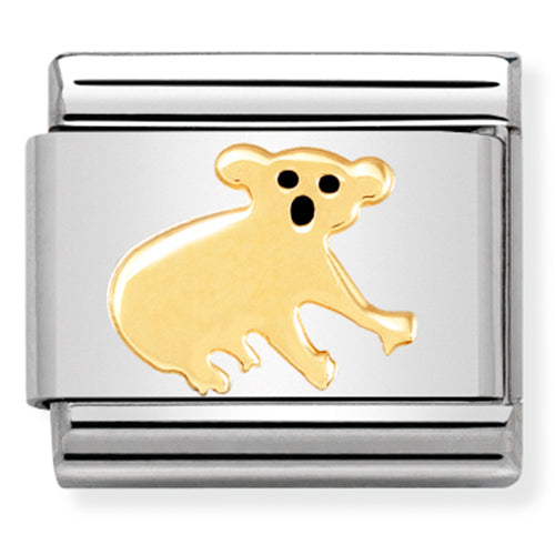 Nomination - Stainless Steel, Enamel & 18ct Gold Koala