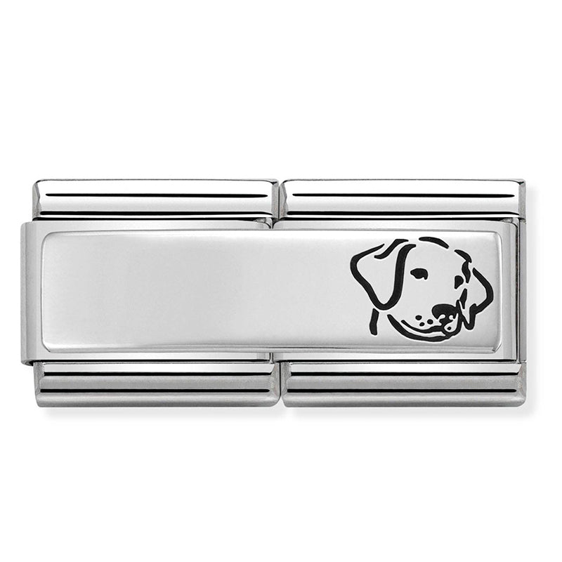 Nomination - Stainless Steel Double Link, Engraved Dog