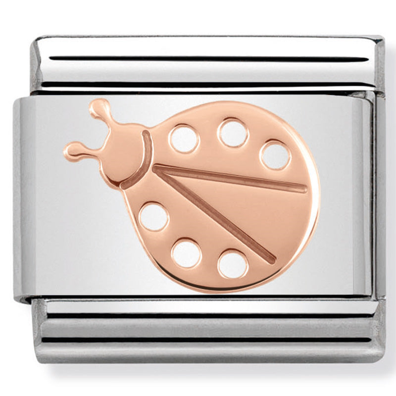 Nomination - Stainless Steel and 9ct Rose Gold Ladybug