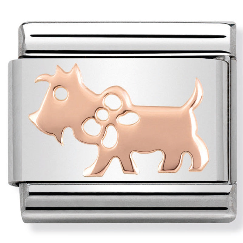Nomination - Stainless Steel and 9ct Rose Gold Dog