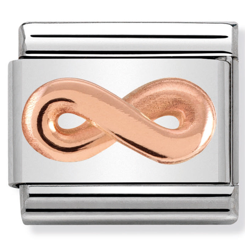 Nomination - Stainless Steel and 9ct Rose Gold Infinity