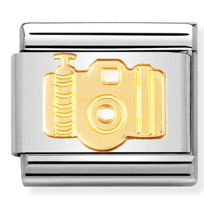 Nomination - Stainless Steel and 18ct Gold Camera