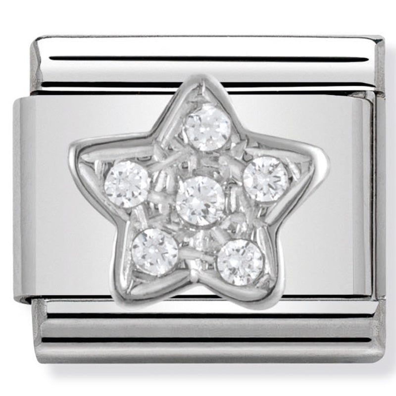 Nomination - Stainless Steel and Sterling Silver CZ Star