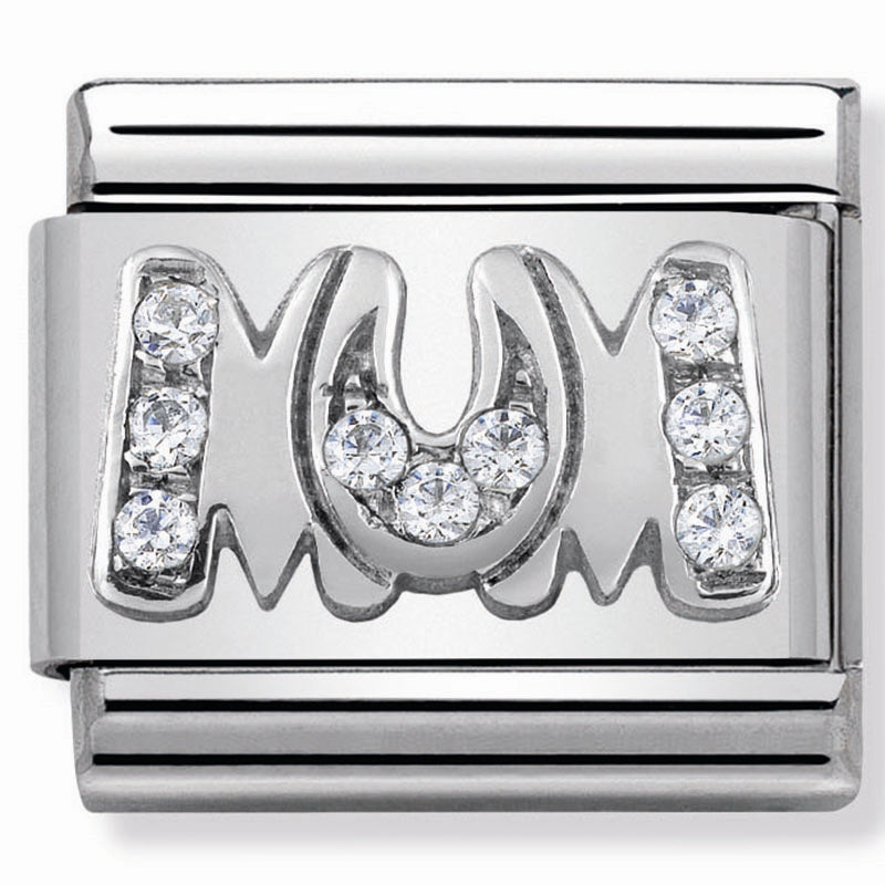 Nomination - Stainless Steel and Sterling Silver CZ MUM