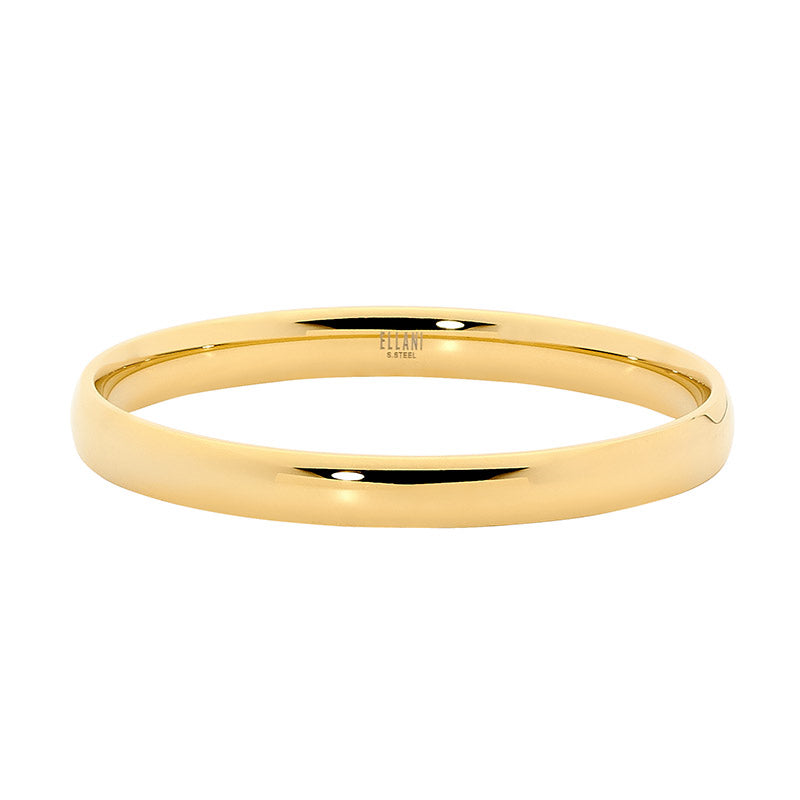 Stainless Steel, Gold Plated 8mm Bangle